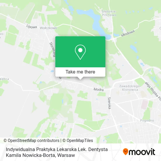 Карта Indywidualna Praktyka Lekarska Lek. Dentysta Kamila Nowicka-Borta