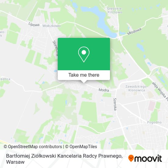 Bartłomiej Ziółkowski Kancelaria Radcy Prawnego map