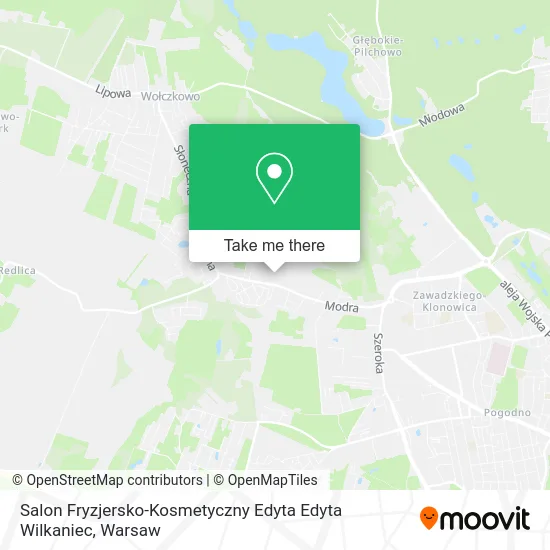 Карта Salon Fryzjersko-Kosmetyczny Edyta Edyta Wilkaniec