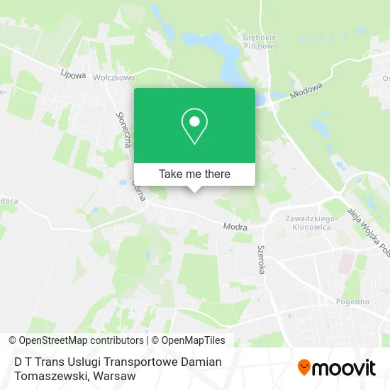 D T Trans Uslugi Transportowe Damian Tomaszewski map