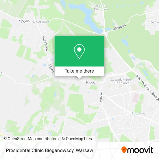 Presidental Clinic Bieganowscy map