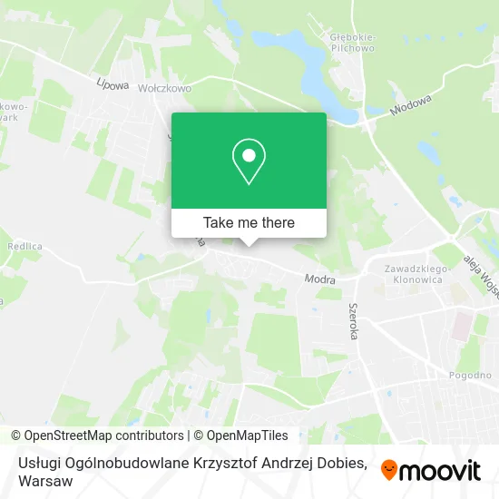 Usługi Ogólnobudowlane Krzysztof Andrzej Dobies map