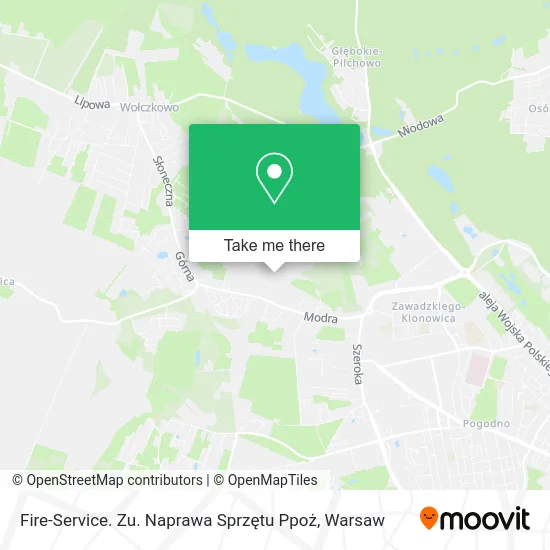 Fire-Service. Zu. Naprawa Sprzętu Ppoż map