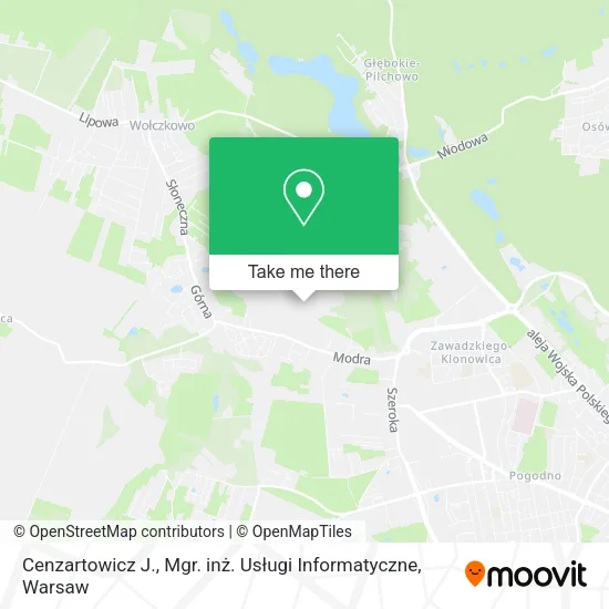 Cenzartowicz J., Mgr. inż. Usługi Informatyczne map