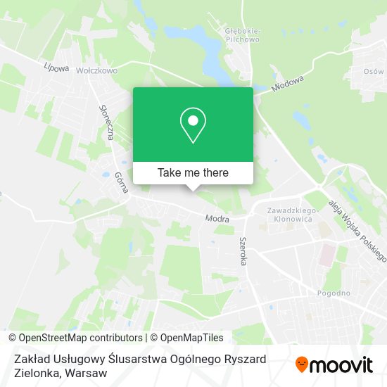 Zakład Usługowy Ślusarstwa Ogólnego Ryszard Zielonka map