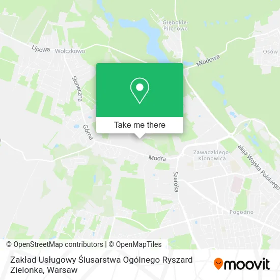 Zakład Usługowy Ślusarstwa Ogólnego Ryszard Zielonka map