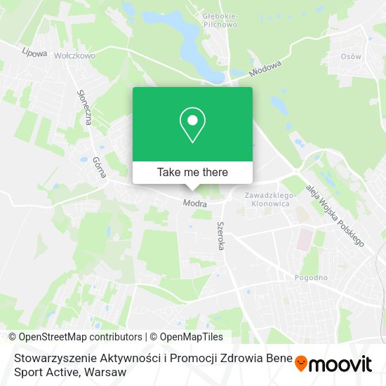 Stowarzyszenie Aktywności i Promocji Zdrowia Bene Sport Active map