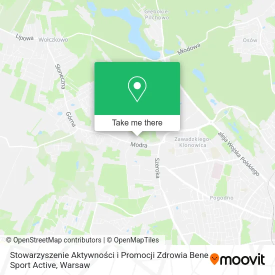 Stowarzyszenie Aktywności i Promocji Zdrowia Bene Sport Active map