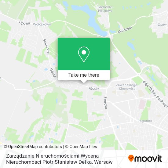 Zarządzanie Nieruchomościami Wycena Nieruchomości Piotr Stanisław Detka map