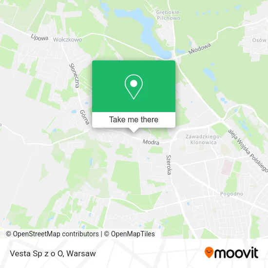 Vesta Sp z o O map