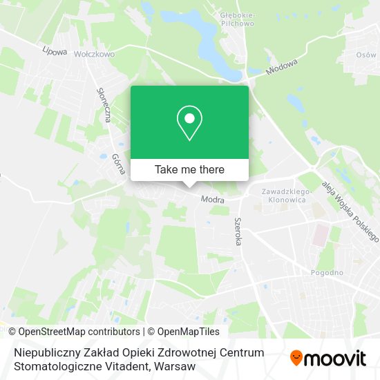 Niepubliczny Zakład Opieki Zdrowotnej Centrum Stomatologiczne Vitadent map