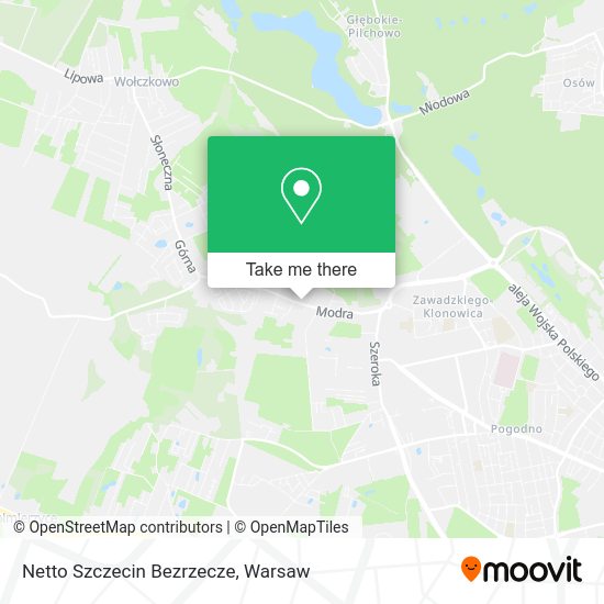 Netto Szczecin Bezrzecze map