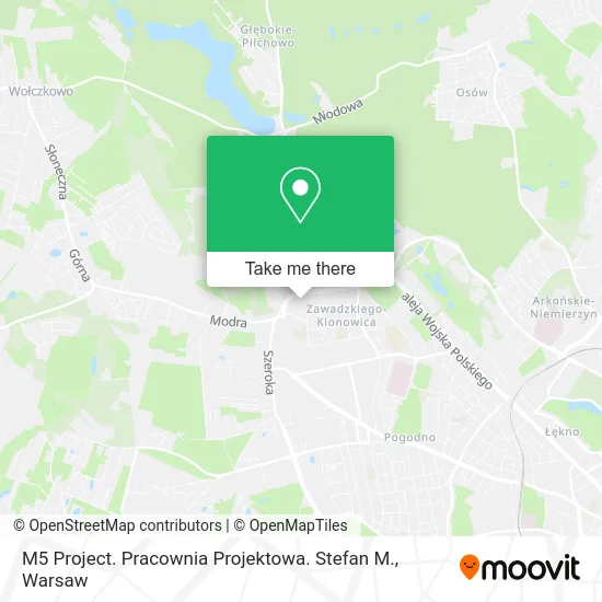 M5 Project. Pracownia Projektowa. Stefan M. map