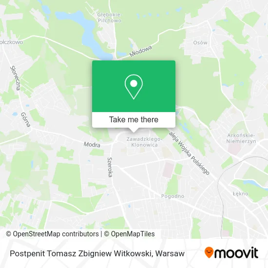 Postpenit Tomasz Zbigniew Witkowski map