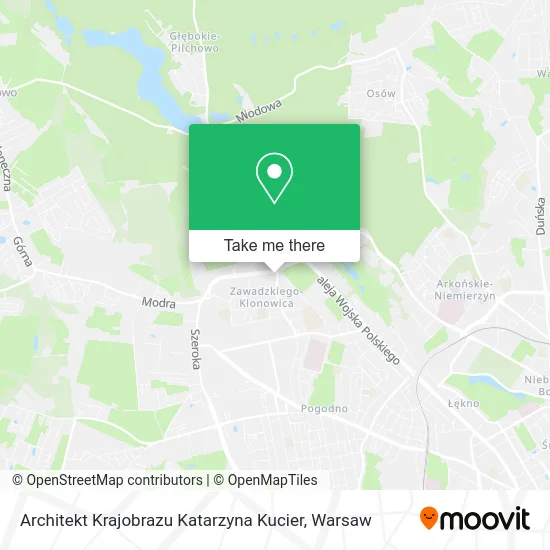 Architekt Krajobrazu Katarzyna Kucier map