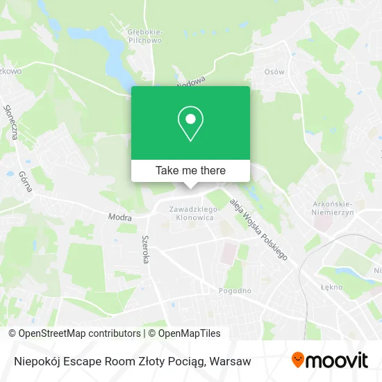 Niepokój Escape Room Złoty Pociąg map