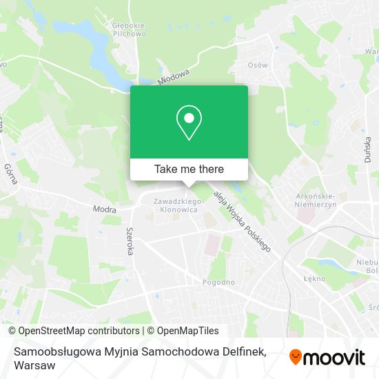 Карта Samoobsługowa Myjnia Samochodowa Delfinek