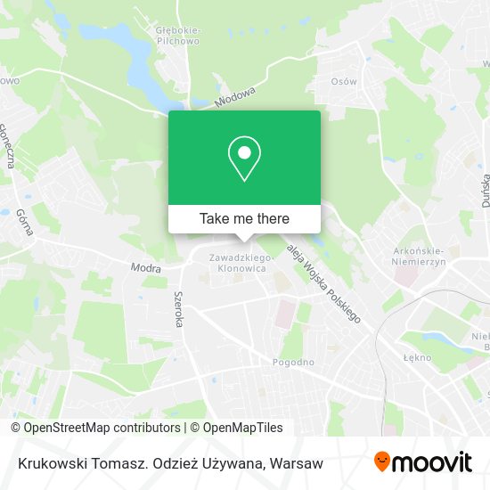 Krukowski Tomasz. Odzież Używana map