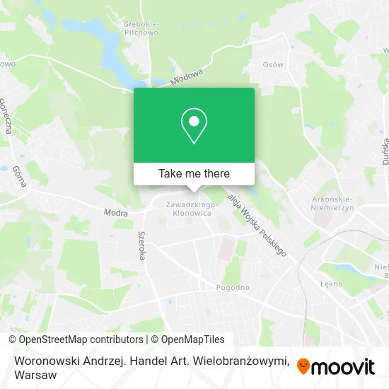 Woronowski Andrzej. Handel Art. Wielobranżowymi map