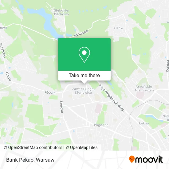 Bank Pekao map