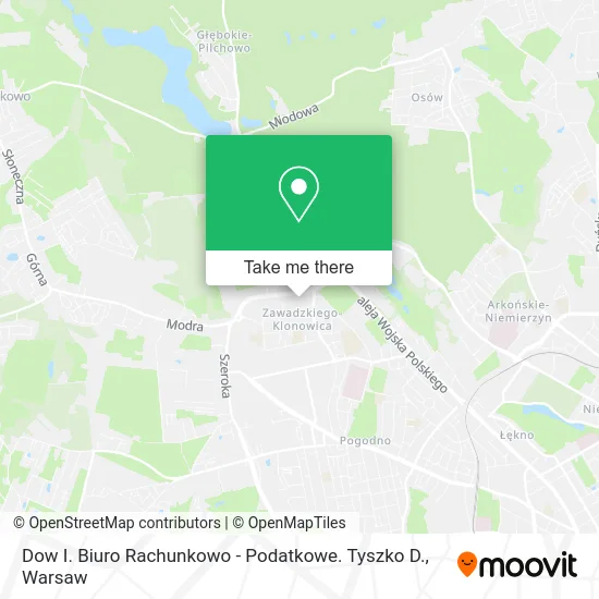 Dow I. Biuro Rachunkowo - Podatkowe. Tyszko D. map