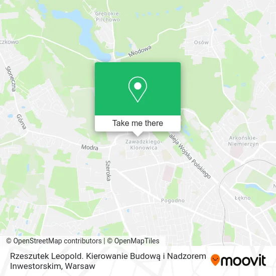 Rzeszutek Leopold. Kierowanie Budową i Nadzorem Inwestorskim map