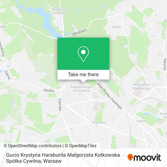 Gucio Krystyna Haraburda Małgorzata Kotkowska Spółka Cywilna map