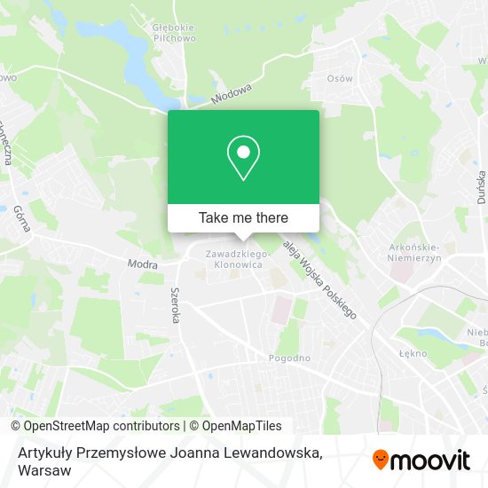 Artykuły Przemysłowe Joanna Lewandowska map