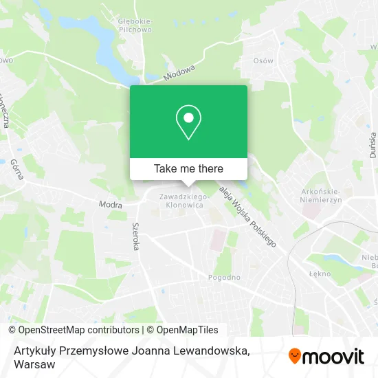 Artykuły Przemysłowe Joanna Lewandowska map
