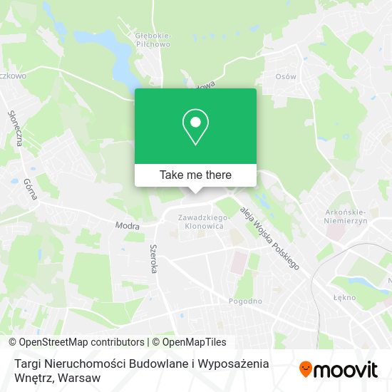 Targi Nieruchomości Budowlane i Wyposażenia Wnętrz map