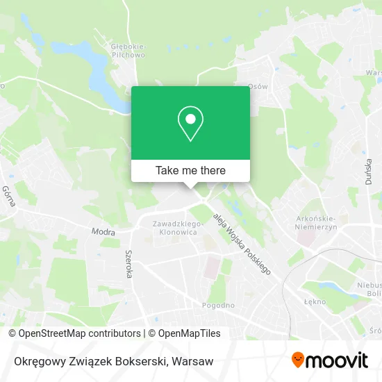 Okręgowy Związek Bokserski map