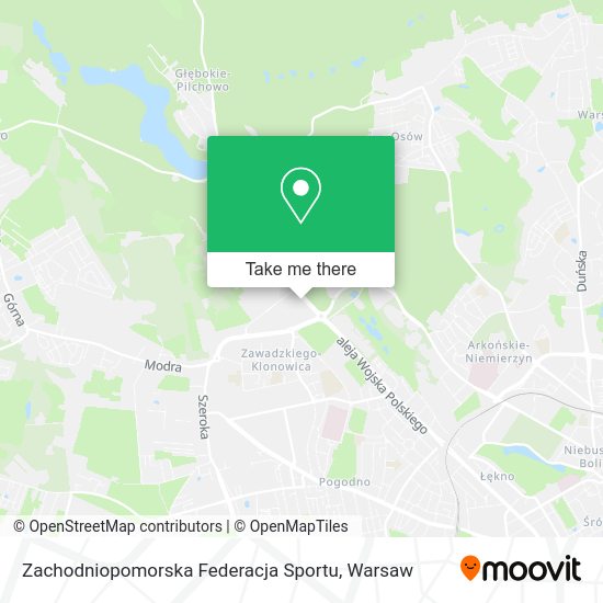 Zachodniopomorska Federacja Sportu map