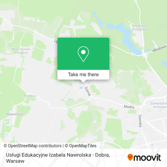 Карта Usługi Edukacyjne Izabela Nawrolska - Dobra