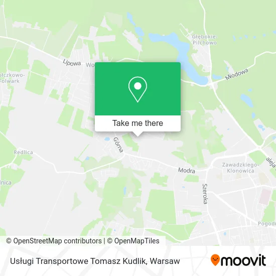 Usługi Transportowe Tomasz Kudlik map