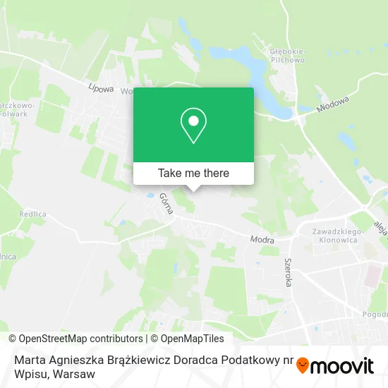 Marta Agnieszka Brążkiewicz Doradca Podatkowy nr Wpisu map