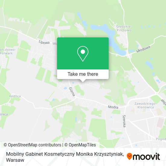 Mobilny Gabinet Kosmetyczny Monika Krzysztyniak map