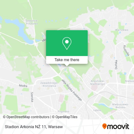 Stadion Arkonia NŻ 11 map