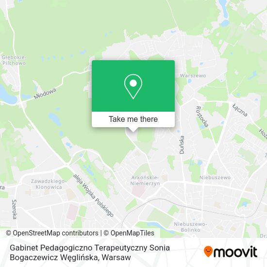 Gabinet Pedagogiczno Terapeutyczny Sonia Bogaczewicz Węglińska map