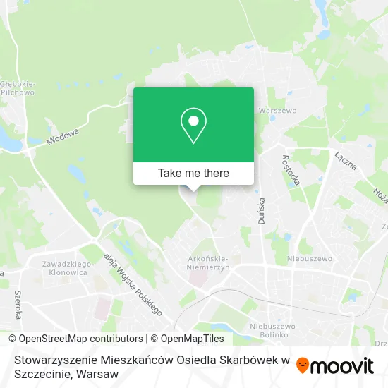Карта Stowarzyszenie Mieszkańców Osiedla Skarbówek w Szczecinie