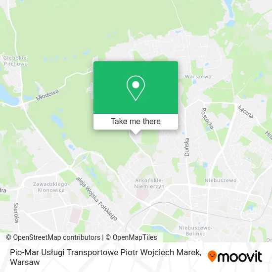 Карта Pio-Mar Usługi Transportowe Piotr Wojciech Marek