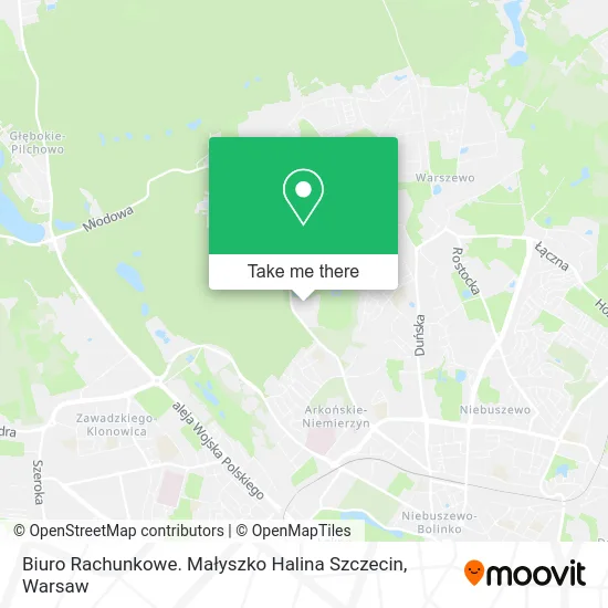 Карта Biuro Rachunkowe. Małyszko Halina Szczecin