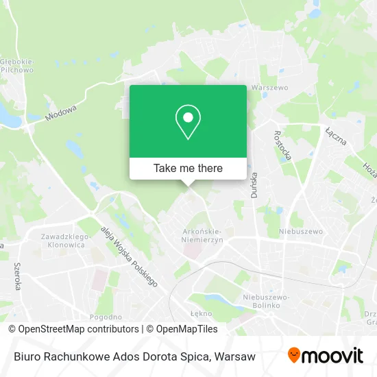 Карта Biuro Rachunkowe Ados Dorota Spica