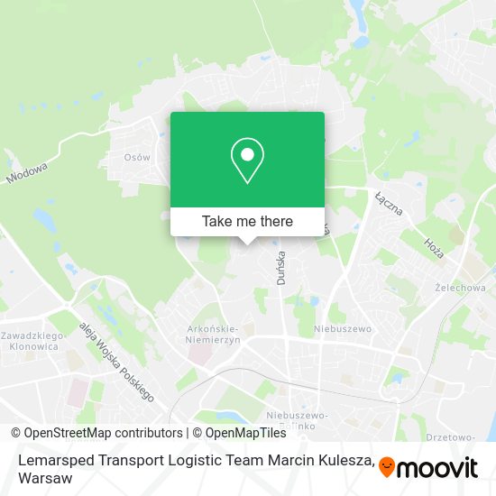 Lemarsped Transport Logistic Team Marcin Kulesza map