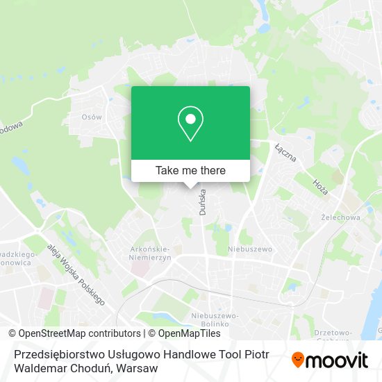 Przedsiębiorstwo Usługowo Handlowe Tool Piotr Waldemar Choduń map