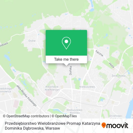 Карта Przedsiębiorstwo Wielobranżowe Promap Katarzyna Dominika Dąbrowska