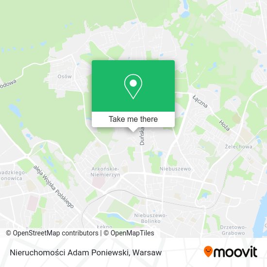 Nieruchomości Adam Poniewski map