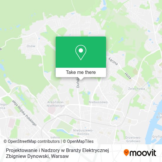 Projektowanie i Nadzory w Branży Elektrycznej Zbigniew Dynowski map