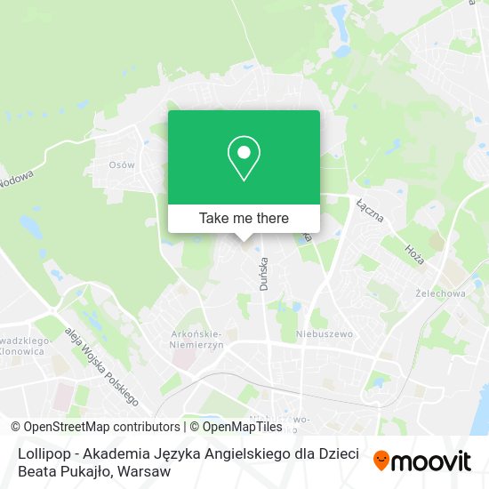 Lollipop - Akademia Języka Angielskiego dla Dzieci Beata Pukajło map