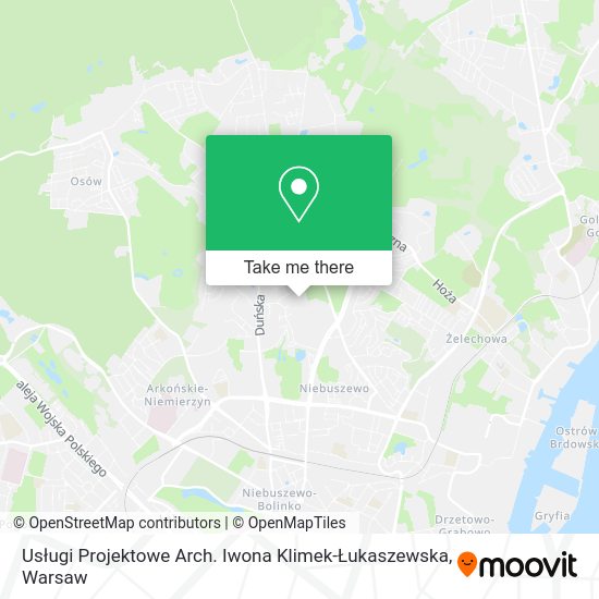 Usługi Projektowe Arch. Iwona Klimek-Łukaszewska map