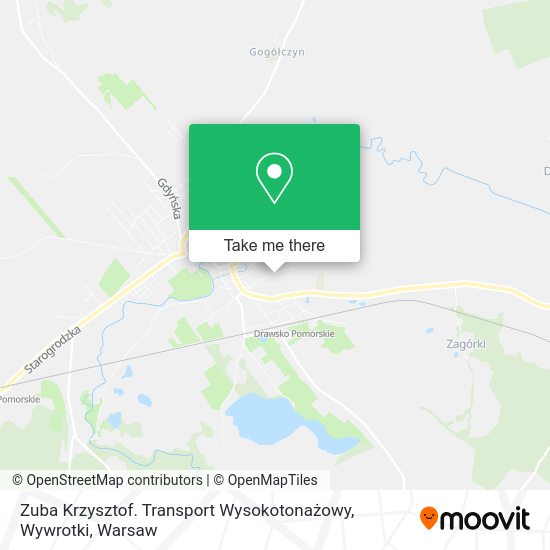 Zuba Krzysztof. Transport Wysokotonażowy, Wywrotki map